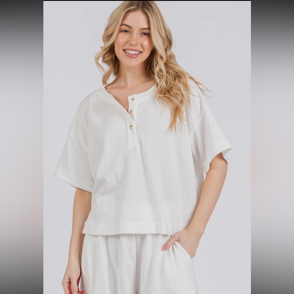White Wide Leg Jumpsuit - Picture 6 of 7
